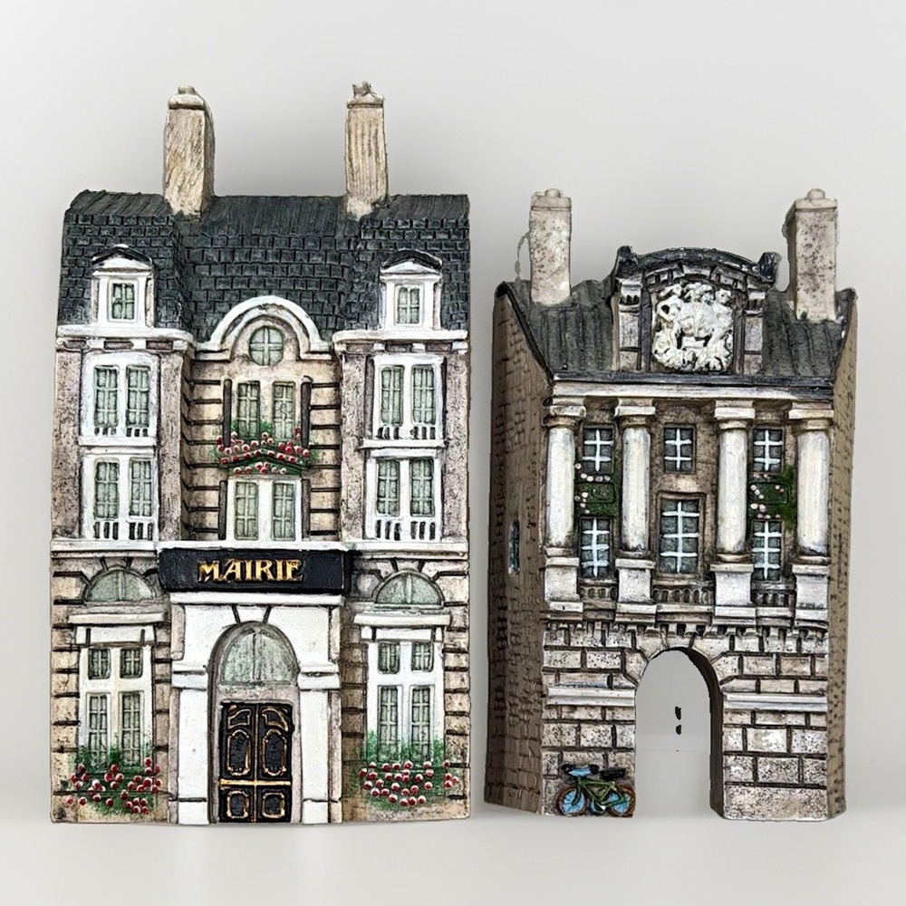 J Carlton Miniature Building Facades Dominique Gault Hand Painted 218190 218193